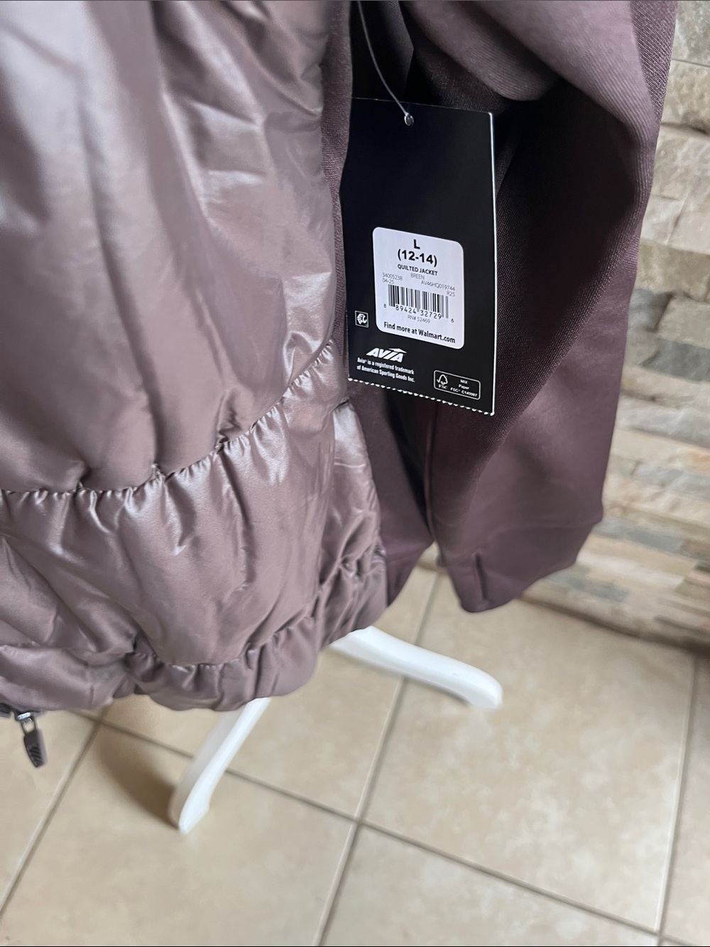 Avia Brown Puffer Hoodie Jacket - Picture 2 of 8